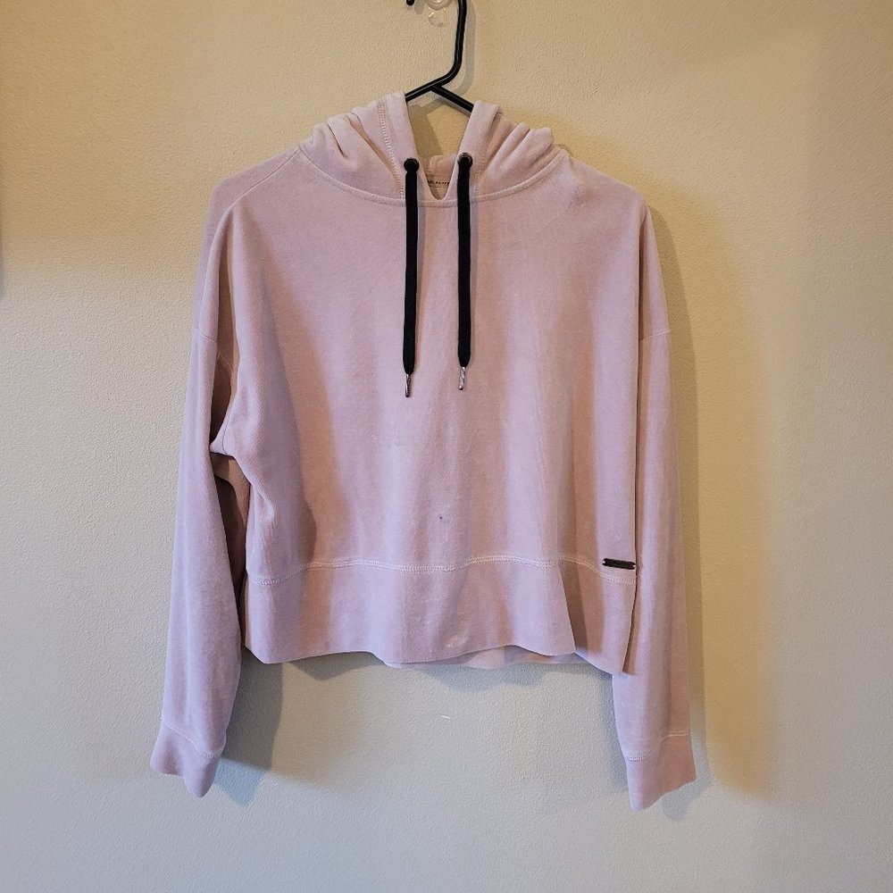 Calvin Klein Velour Cropped Hoodie